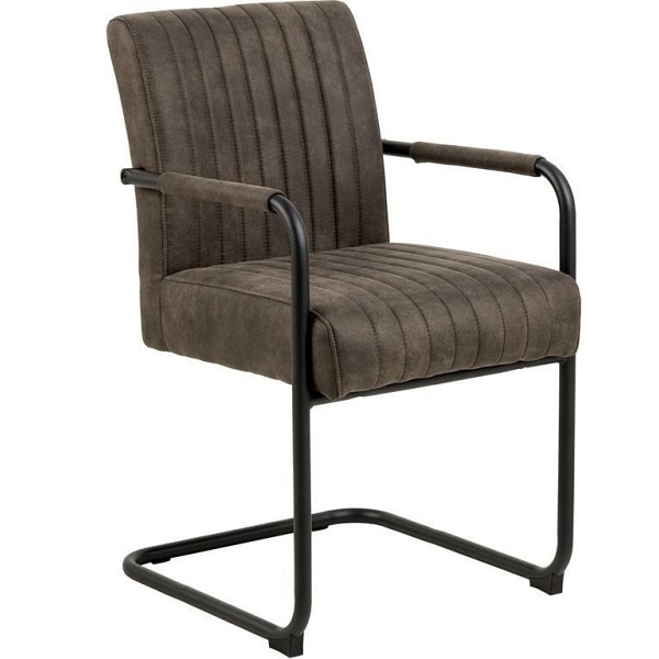 Krzesło z podłokietnikami Adele antracytowe - ACTONA